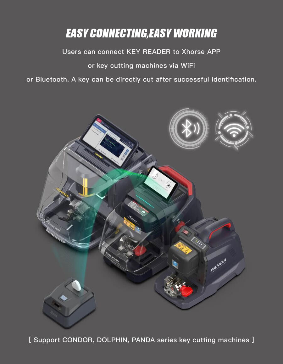 xhorse key reader Work with key cutting machines