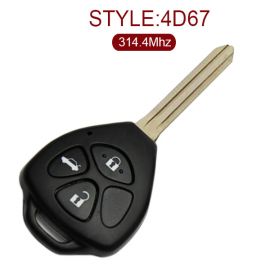 for Toyota Camry 3 Button Remote Key (Japan) 314.4MHz,4D-67 Chip