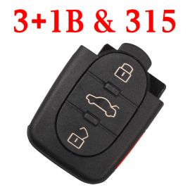 3+1 Buttons 315 MHz Remote Key for Audi - 4D0 837 231E