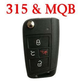 Original 3+1 Buttons 315 MHz MQB Flip Remote Key for VW FCCID NBGFS12A01 MQB PN 5G6 959 752 AC 