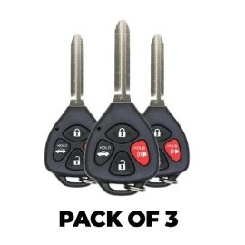 2013-2020 Subaru BRZ / Scion FR-S / 4-Button Remote Head Key / PN: 57497-CA110 / HYQ12BBY (G Chip) - Pack of 3
