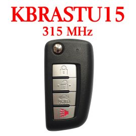 (315MHz) 3+1 Buttons Flip Remote Key for Nissan Infiniti 2002-2017 - KBRASTU15