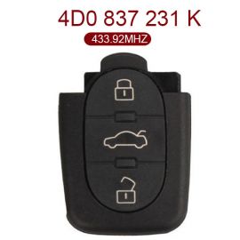 AK001061 for VW Remote Key 3 Button 433.92MHz 4D0 837 231 K