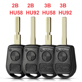 3 Buttons Key Shell with HU92 Blade for BMW - 5 pcs