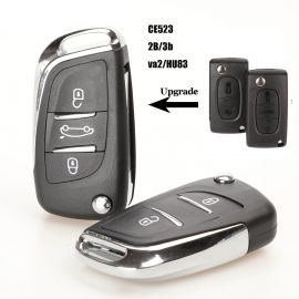CE0523 Modified Flip Remote Car Key Shell For Citroen Peugeot 5pcs