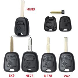 2 Button Key Shell  for Citroen Peugeot--5pcs
