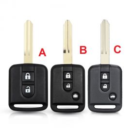 2 Button Transponder Key Shell for Nissan 5 pcs