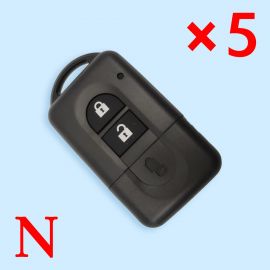 2 Buttons Smart Key Shell for Nissan - 5 pcs