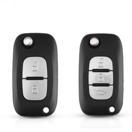 2/3 Buttons Flip Remote Key Shell for Renault Clio - Pack of 5