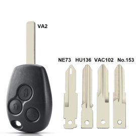 3 Buttons Remote Key Shell for Renault - Pack of 5