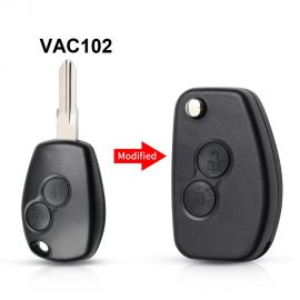 2 Buttons Flip Remote Key Shell for Renault - Pack of 5