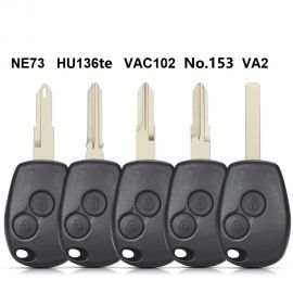 2 Buttons Remote Key Shell for Renault - Pack of 5