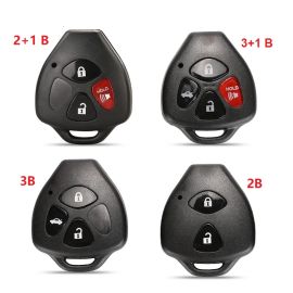 4 Buttons Car Remote Key Case Shell without key blade For Toyota Camry Corolla RAV4 Avalon Venza 2007 ~ 2011 Key-  5 pcs