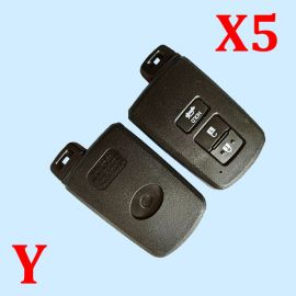 3 Buttons Smart Key Shell for Toyota - 5 pcs