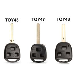 3 Button Remote Shell for Toyota 5 pcs