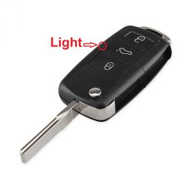 3 Buttons Flip Remote Key Shell for VW B5 - 5 pcs