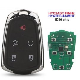 (315/433 MHz) HYQ2AB HYQ2EB -5 Buttons 434 MHz Smart Proximity Key for 2015-2019 Cadillac XT5 XT4 SRX Escalade