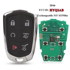 (315MHz/433MHz Adjustable) HYQ2AB 2015-2019 Cadillac Escalade / 6-Button Smart Key