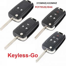 (433Mhz / 315MHz) Keyless-Go  Flip Proximity Smart Key for Chevrolet Buick Opel