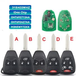 (315/433MHz ) M3N5WY72XX Remote Heady Key for Chrysler Jeep Dodge 2004-2007