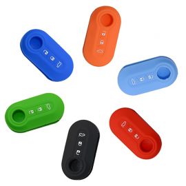 Silicone Cover for 3 Buttons Fiat FIAT500 Car Keys - 5 Pieces