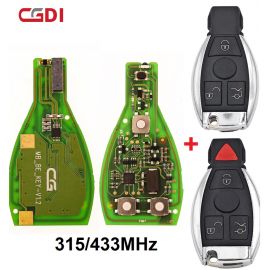 CG MB 08 Version Keyless Go Key 2-in-1 315MHz/433MHz with Shell for  Mercedes W164 W221 W216