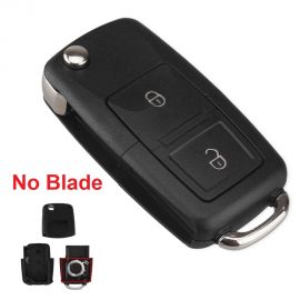 (No Blade) 2 button Folding Car Remote Key Flip Folding Key Shell For Volkswagen Vw Jetta Golf Passat Beetle Skoda Seat Polo B5 -5pcs/lot