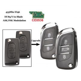 (433MHz) CE0536 2/3 Buttons Modified Flip Car key For Peugeot Partner 307 308 407 408 3008 ASK/FSK