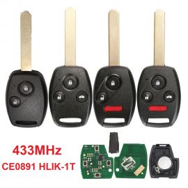 (433MHz) CE0891 HLIK-1T 433MHz for Honda Accord Element CR-V HR-V Fit City Jazz Odyssey Civic Auto Control Alarm Fob