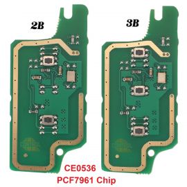 (433MHz) CE0536 PCF7961 Chip Key Board for Peugeot Citroen