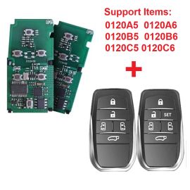 Lonsdor FT03-P0120B6 FT03-P0120B5 8A Chip Smart Key PCB for Toyota Alphard Vellfire Alpha MPV Car Frequency Convertible