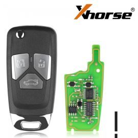 XHORSE XNAU01EN Audi Style Wireless VVDI Universal Flip Remote Key 3 Button