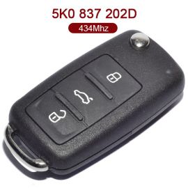 3 Buttons 434 MHz Flipe Remote Key for VW - 5K0 837 202D