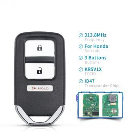 (313.8Mhz) FCCID: KR5V1X - 2+1 Button Remote for Honda Fit EX EX-L EX-LN HR-V Crosstour