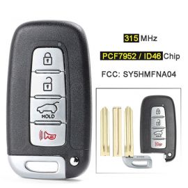 (315Mhz SY5HMFNA04) 4 Buttons  Smart Flip Key ID46 for Hyundai Kia I30 IX35 - With Proximity Keyless Go
