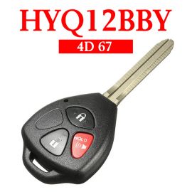 2+1 Buttons 315 MHz Remote Head Key for Toyota RAV4 Yaris Scion 2006-2013 - HYQ12BBY (4D 67 Chip)