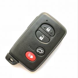 4 Buttons Smart Key Remote Shell Black Sedan Type for Toyota - Pack of 5
