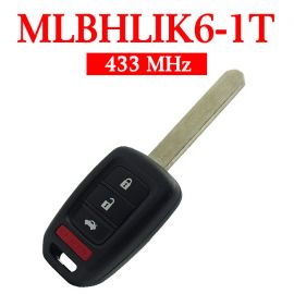 OEM 433 MHz 3+1 Buttons Remote Heady Key for 2013-2015 Honda Accord CRV - PN:35118-T2A-A20 / MLBHLIK6-1T