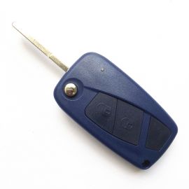 2 Buttons Flip Folding Remote Key shell Black For Fiat Iveco Blue Car key 5pcs