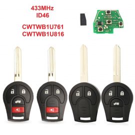(434MHz) CWTWB1U761 Remote Key for Nissan