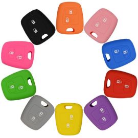 Silicone Cover for 2 Buttons Peugeot 307 308 207 407 408 206 Car Keys - 5 Pieces