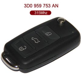 for VW Touareg Flip Key 3 Button 315MHz 3D0 959 753 AN