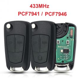(433Mhz) PCF7941/PCF7961 Flip Remote Key for Opel/Vauxhall Astra H 2004-2009, Zafira B 2005-2013 PCF7946 Vectra C 2002-2008 Signium