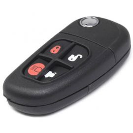 4 Button Flip Remote Key Shell with Head for Jaguar (5pcs)