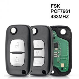 (434 MHz) Flip Remote Key for Renault Clio 3 Master Kangoo Twingo - PCF7961A