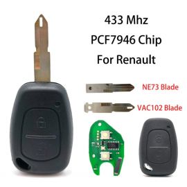 (434 MHz) 2 Buttons Remote Key for Renault Kangoo