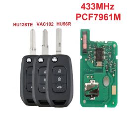 (433Mhz) PCF7961M Flip Remote Key For Renault Logan 2 Sandero 2