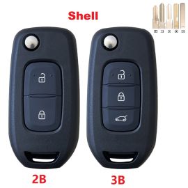 2/3 Button Remote Folding Flip Car Key Shell For Renault XP Megan Kadjar Koleos 5pcs/lot