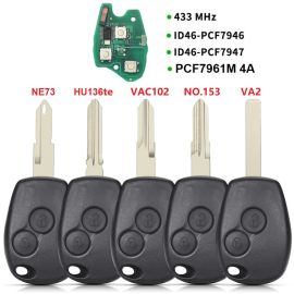 (434 MHz) 2 Buttons  Remote Key for Renault - PCF7947/PCF7946/PCF7961M