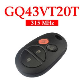 3+1 Buttons 315 MHz Keyless Entry Remote forToyota Avalon / Solara 2004-2008 - GQ43VT20T